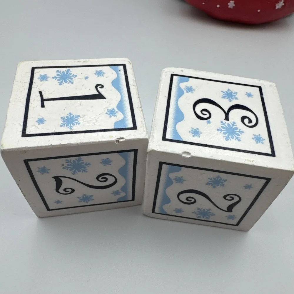 Michigan Wolverines Santa Figure Days Til Christmas Countdown Blocks